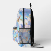 Camouflage Metallic Pink Blue Gold Abstrakt Bedruckter Rucksack (Rechts)