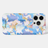 Camouflage Metallic Pink Blue Gold Abstrakt Case-Mate iPhone Hülle (Rückseite (Horizontal))