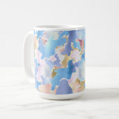 Camouflage Metallic Pink Blue Gold Abstrakt Kaffeetasse (Vorderseite Links)