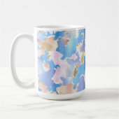 Camouflage Metallic Pink Blue Gold Abstrakt Kaffeetasse (Links)