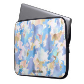 Camouflage Metallic Pink Blue Gold Abstrakt Laptopschutzhülle (Vorderseite Links)