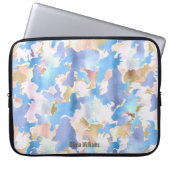 Camouflage Metallic Pink Blue Gold Abstrakt Laptopschutzhülle (Vorderseite)