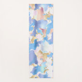 Camouflage Metallic Pink Blue Gold Abstrakt Yogamatte (Vorderseite)