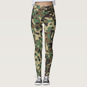 Camouflage Militär Army Green Pattern Leggings