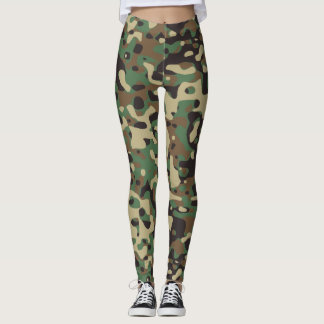 Camouflage Militär Army Green Pattern Leggings