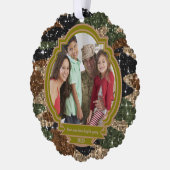 Camouflage Militärische Farben Foto Urlaub Ornament Karte (Links)