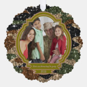 Camouflage Militärische Farben Foto Urlaub Ornament Karte (Vorderseite)