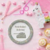 Camouflage Militärische Tank-Armee Geburtstagspart Pappteller (Party)