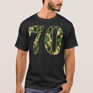 Camouflage Militärischer Soldat Nummer 70 Jersey T-Shirt