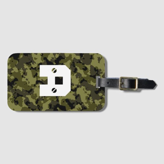 Camouflage militärischer Stil Gepäckanhänger (Vorderseite (Horizontal))