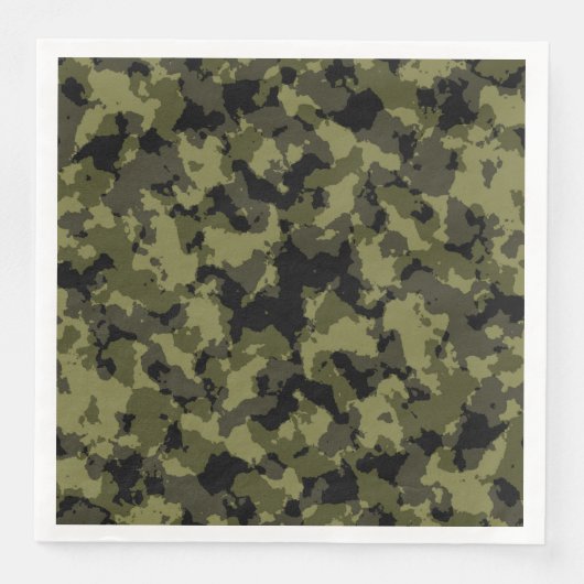 Camouflage militärischer Stil Serviette (Vorderseite)