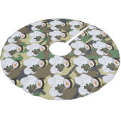 Camouflage Militärischer Weihnachtsschneemann Polyester Weihnachtsbaumdecke (Schrägansicht)