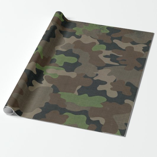 Camouflage Military inspirierte taktische Außenwel Geschenkpapier (Ungerollt)