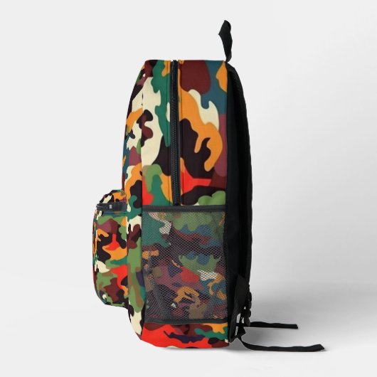 Camouflage Military pattern colorful Bedruckter Rucksack (Rechts)