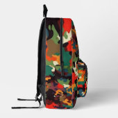 Camouflage Military pattern colorful Bedruckter Rucksack (Links)