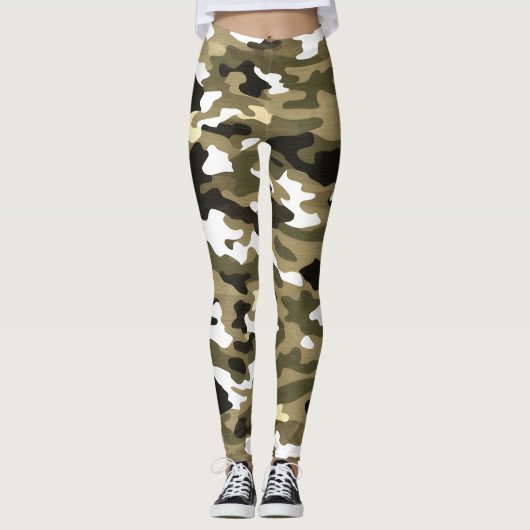 Camouflage Military Style Fatigue GI Design Affect Leggings (Vorderseite)