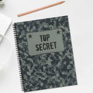 Camouflage Military Top Secret Notizblock