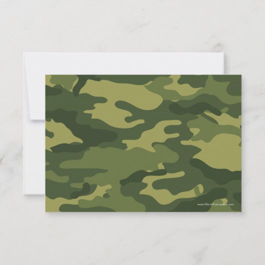 Camouflage Military Wedding RSVP (Rückseite)