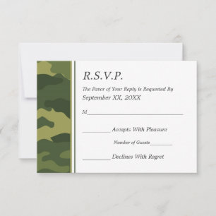 Camouflage Military Wedding RSVP