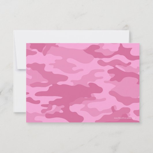 Camouflage Military Wedding RSVP (Rückseite)