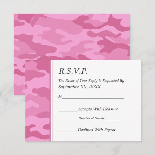 Camouflage Military Wedding RSVP (Vorne/Hinten)