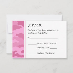 Camouflage Military Wedding RSVP