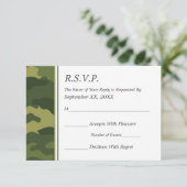 Camouflage Military Wedding RSVP Karte (Stehend Vorderseite)