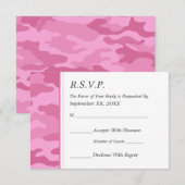 Camouflage Military Wedding RSVP Karte (Vorne/Hinten)