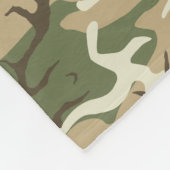 Camouflage mit benutzerdefiniertem Text Fleecedecke (Ecke)
