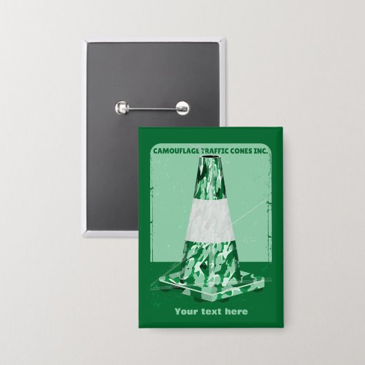 Camouflage mit dem Kegel Button (Vorderseite/Rückseite)