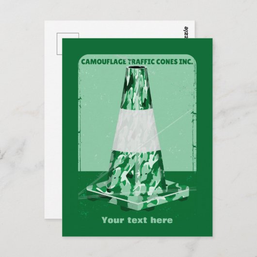 Camouflage mit dem Kegel Postkarte (Vorne/Hinten)