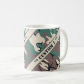 Camouflage mit kundenspezifischem Text Kaffeetasse (VorderseiteRechts)