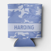 Camouflage Mit Monogramm Blue Can Cooler Dosenkühler (Vorderseite)