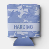 Camouflage Mit Monogramm Blue Can Cooler Dosenkühler (Rückseite)