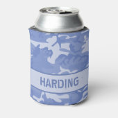 Camouflage Mit Monogramm Blue Can Cooler Dosenkühler (Kanne Rückseite)