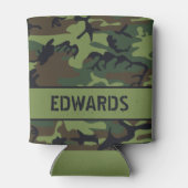 Camouflage Mit Monogramm Can Cooler Dosenkühler (Rückseite)