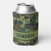 Camouflage Mit Monogramm Can Cooler Dosenkühler (Kanne Rückseite)