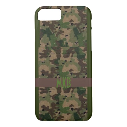 Camouflage mit Monogramm Case-Mate iPhone Hülle (Rückseite)