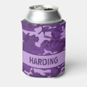 Camouflage Mit Monogramm Lila Can Cooler Dosenkühler (Kanne Rückseite)