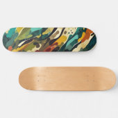 Camouflage mit Rost- und Brauntönen Skateboard (Horizontal)