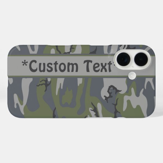 Camouflage mit überzogenem Text Case-Mate iPhone Hülle (Rückseite (Horizontal))