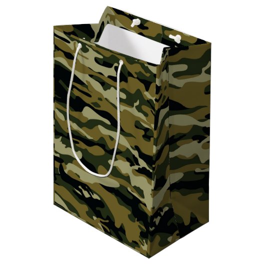 Camouflage Mittlere Geschenktüte (Vorderseite Schrägansicht)