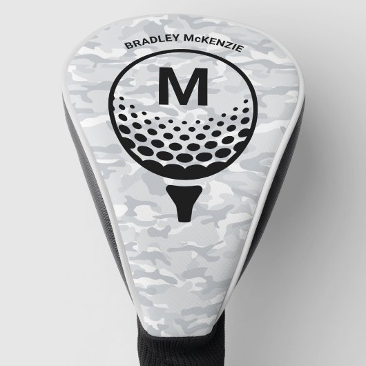 Camouflage Monogramm Golfer Name Golf Headcover