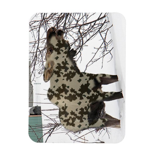 Camouflage Moose Magnet (Vertikal)