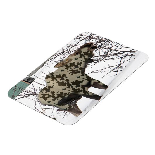 Camouflage Moose Magnet (Linke Seite)