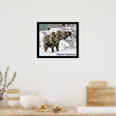 Camouflage Moose Poster (Küche)