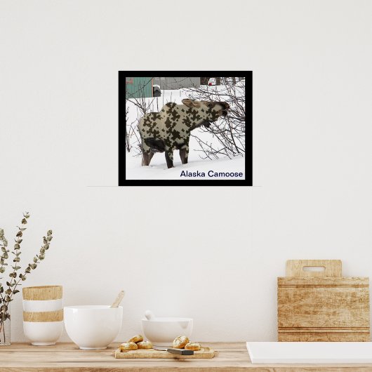 Camouflage Moose Poster (Küche)
