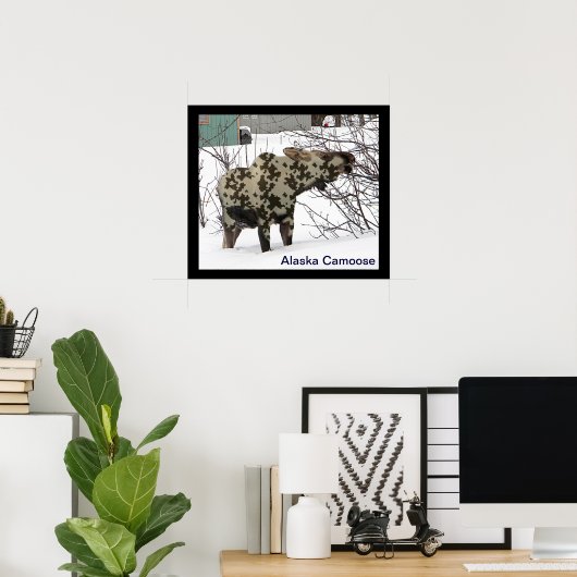 Camouflage Moose Poster (Heimbüro)