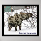 Camouflage Moose Poster (Vorne)