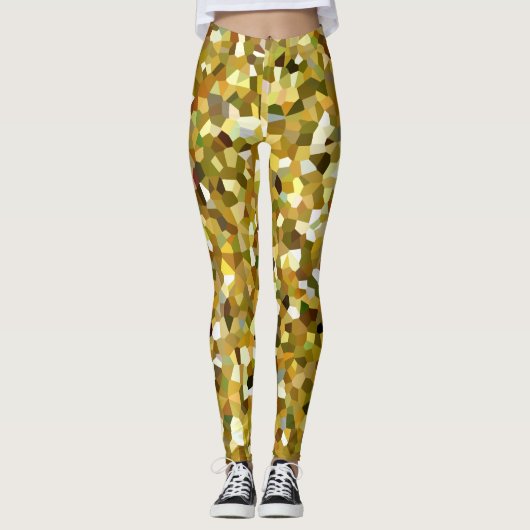 Camouflage Mosaic (grün und braun) (Version 2) Leggings (Vorderseite)